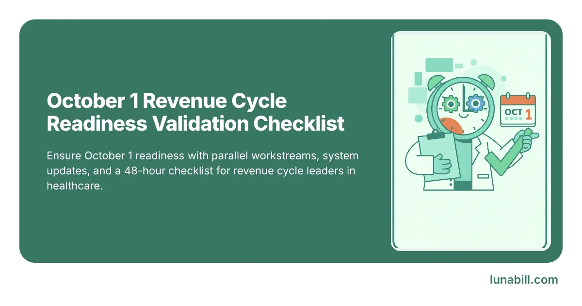 October 1 Revenue Cycle Readiness Validation Checklist